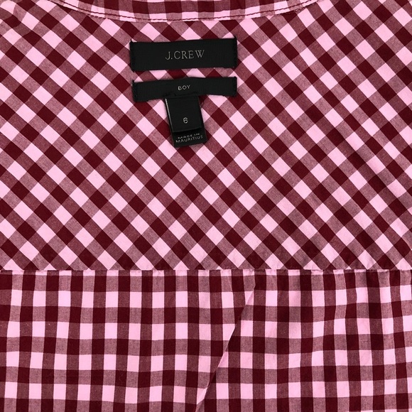 J.Crew Club-collar  Boy Shirt in Gingham - Picture 3 of 5